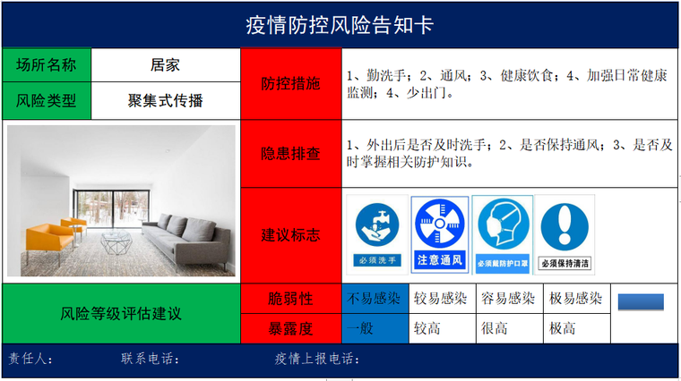 疫情防控安全技术交底卡-疫情防控风险告知卡3