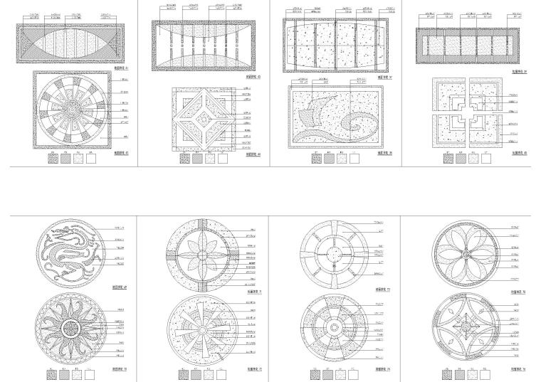 中式建筑构件CAD资料下载-欧式室内外构件装饰CAD图块