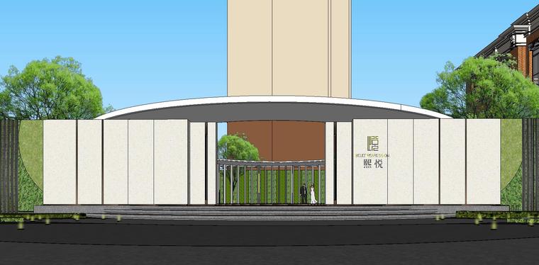 居民楼建筑模型资料下载-中南武汉熙悦示范区建筑模型设计