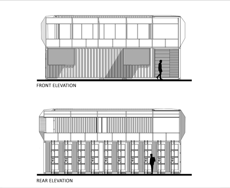 印度无限咖啡馆-Front_and_Rear_ELevation