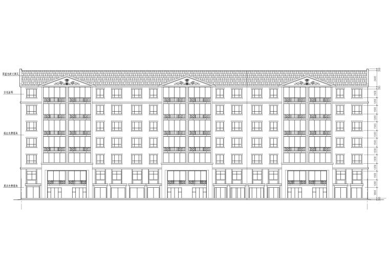 5层居民楼图纸资料下载-某七层多层居民楼建筑方案扩初图