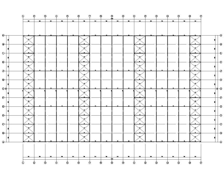 17米钢结构厂房资料下载-72米多跨钢结构厂房结构施工图（CAD）