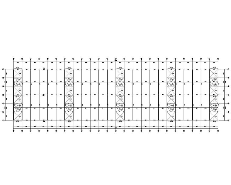 两跨柱施工图资料下载-48米双跨钢结构厂房结构施工图（CAD）