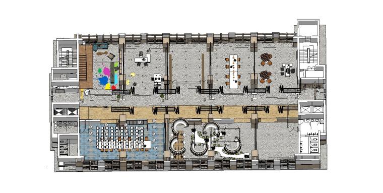  中大型现代风格办公室室内su模型设计-中大型现代风格办公室室内su模型设计 (5)
