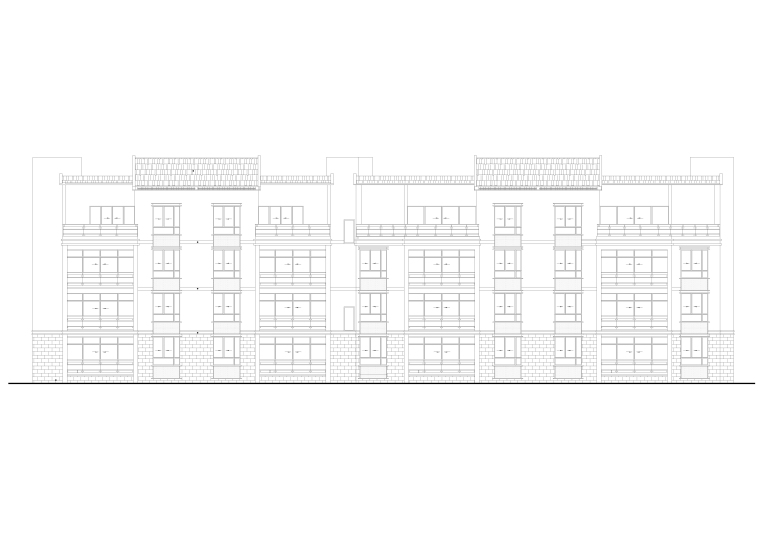 四层居住建筑资料下载-某四层多层住宅楼建筑方案图纸