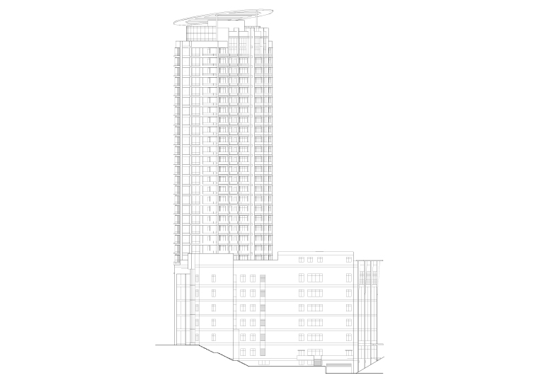 13层高层建筑全套图纸资料下载-某28层高层建施施工图纸全套（带商场）