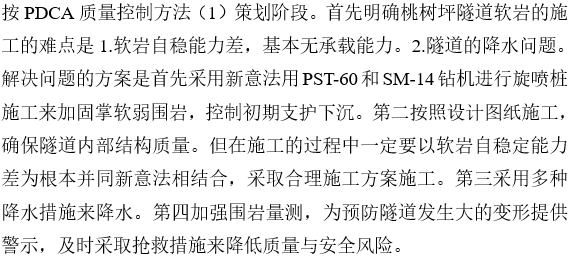 [论文]软岩隧道施工质量控制措施-隧道管理活动层面上的具体措施