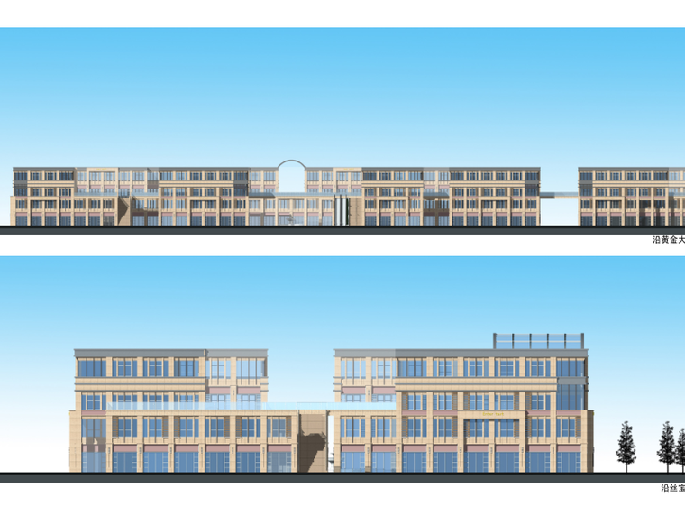 恒迪国际建材产业园区工程建筑方案设计文本-A地块立面图