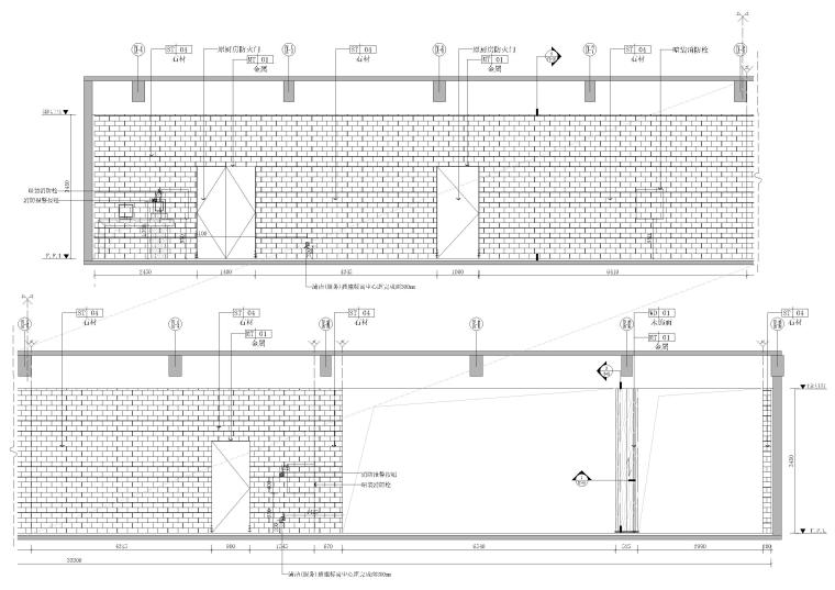 [贵州]剑河温泉城度假酒店施工图+招标文件-餐厅立面图2