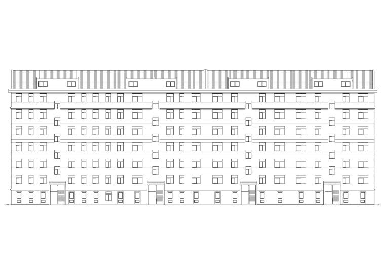 某宿舍施工平面布置图资料下载-某七层多层宿舍楼建筑施工图