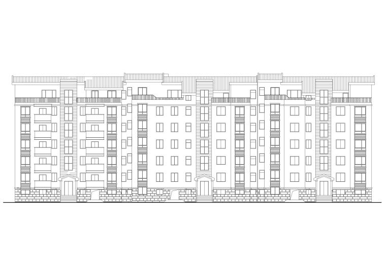 多层住宅平立面及效果图资料下载-扬州某七层多层住宅建筑施工图