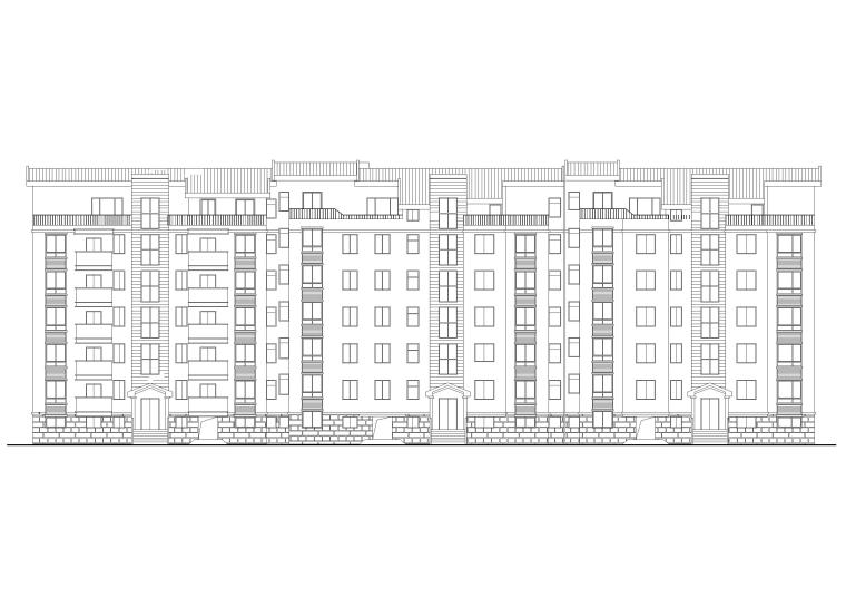 二层社区建筑图资料下载-扬州某七层多层住宅建筑施工图