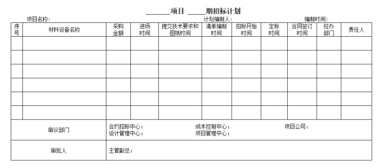 景观文本投标方案模板资料下载-招投标用表格模板(doc格式)