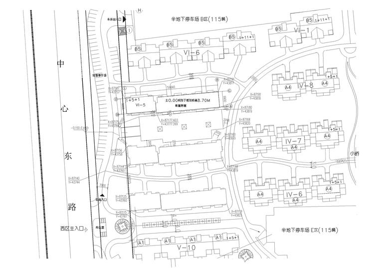 扬州某七层多层住宅建筑施工图-总平图