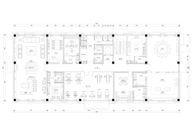 内蒙建筑施工图设计说明资料下载-[内蒙古]乌兰浩特会所室内装饰设计施工图