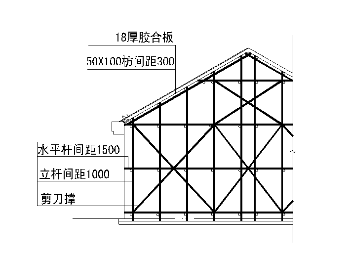 学校的施工方案资料下载-学校综合楼斜屋面模板专项施工方案