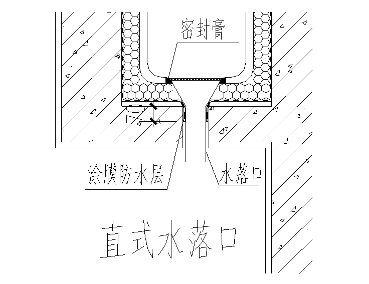 住宅项目工程坡屋面施工方案-直式水落口