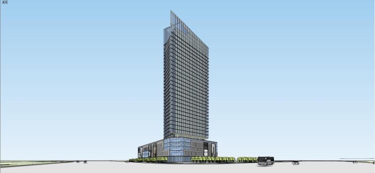 广州高层办公建筑资料下载-办公-现代风格高层办公建筑模型