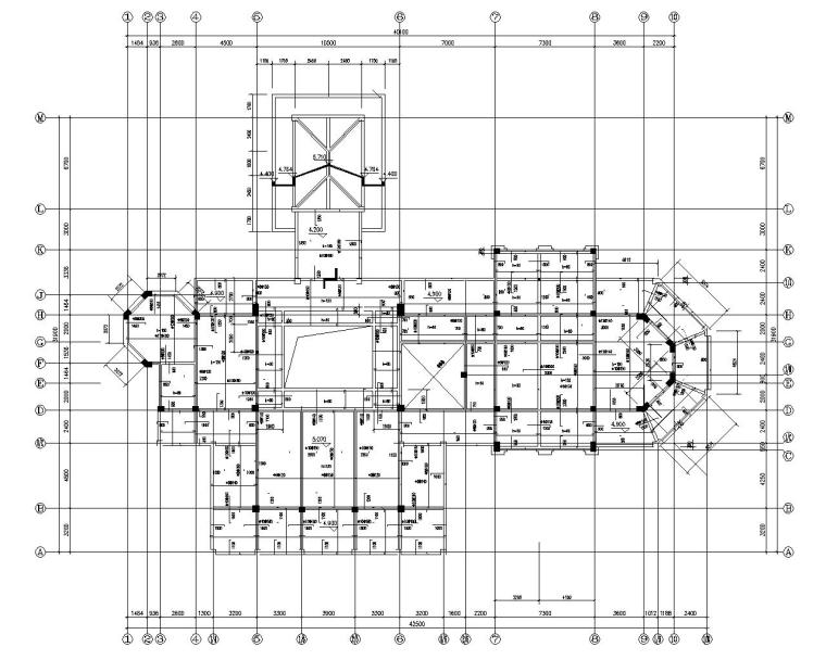 预制楼梯结构施工图资料下载-某三层别墅混凝土结构施工图（CAD）