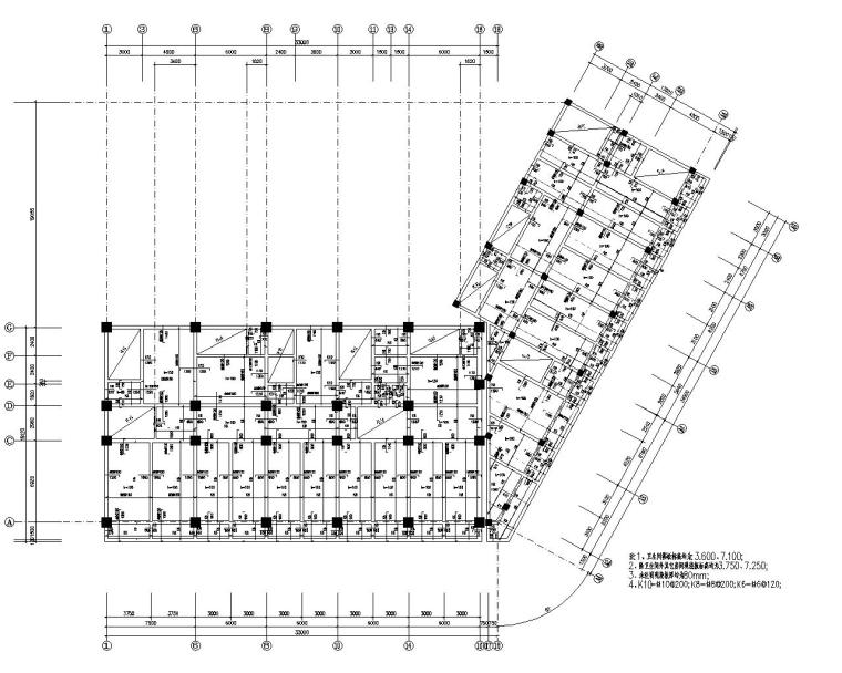 框架结构楼全套CAD图资料下载-某16层办公楼框架结构施工图（CAD）