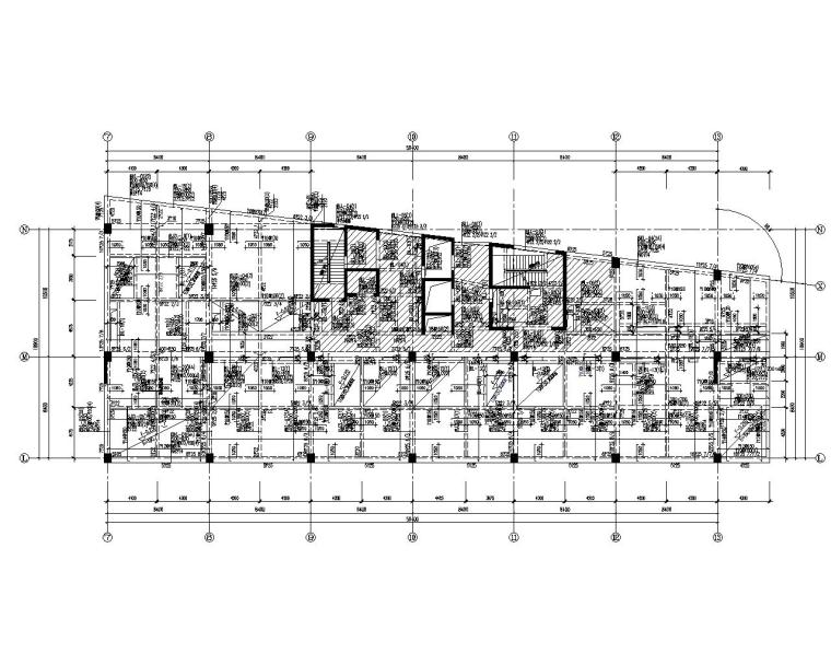 13层公寓cad资料下载-某九层公寓式酒店混凝土结构施工图（CAD）