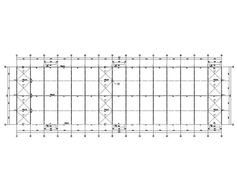 钢结构施工图27米资料下载-27米单跨钢结构厂房结构施工图（CAD）