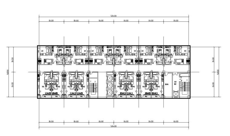 120平米建筑平面图资料下载-二房二厅公寓户型平面图