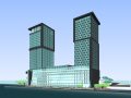 贵州福安国际广场办公+商业建筑模型设计