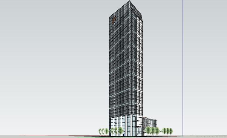 高层办公酒店建筑模型资料下载-高层办公招商证券大厦建筑模型设计