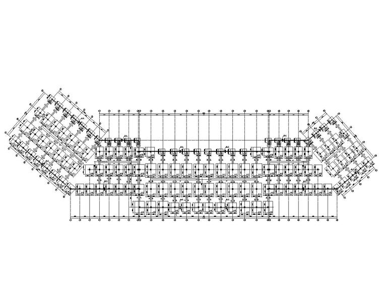 某五层商业混凝土结构施工图（CAD）-基础布置图