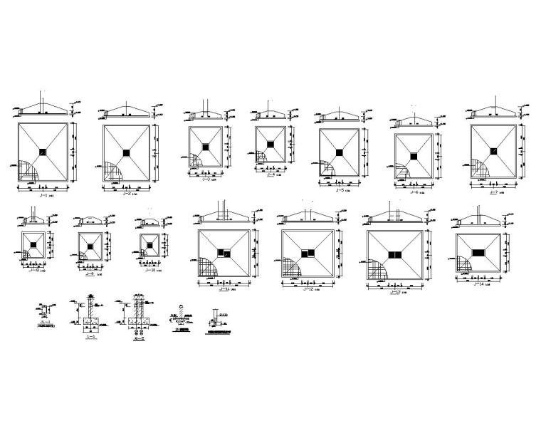 某五层商业混凝土结构施工图（CAD）-基础大样图