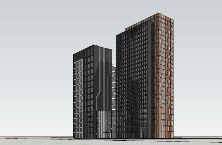 办公楼工装造价珠海资料下载-广东珠海高层办公楼建筑模型设计