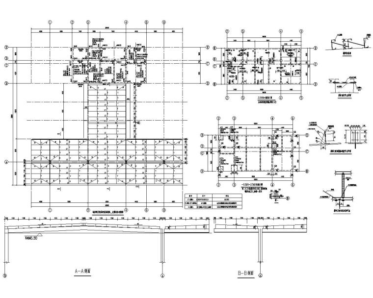 某加油站钢结构施工图（CAD）-结构平面图2