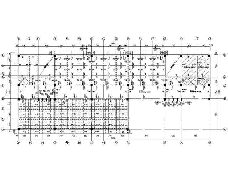 教学楼地基施工图桩基础资料下载-五层中学教学楼框架结构施工图（CAD）