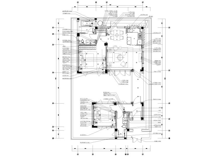 [广西]新中式二居样板间装饰施工图+效果图-A1样板间开关插座布置图