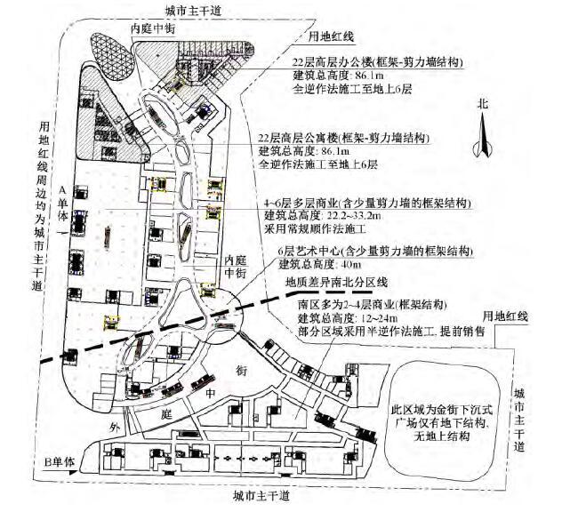 商业广场快题设计手稿资料下载-南京某商业广场基础选型与优化设计