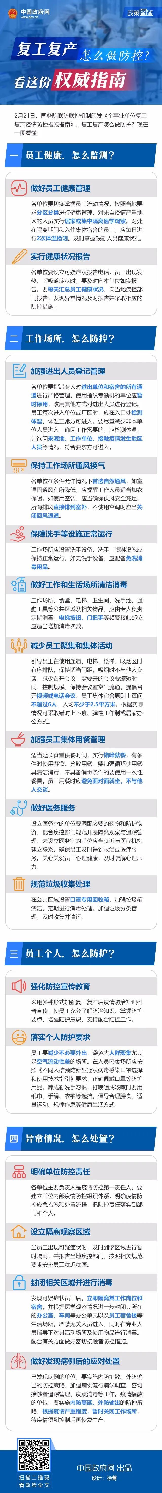 国务院印发《复工复产疫情防控措施指南》_1