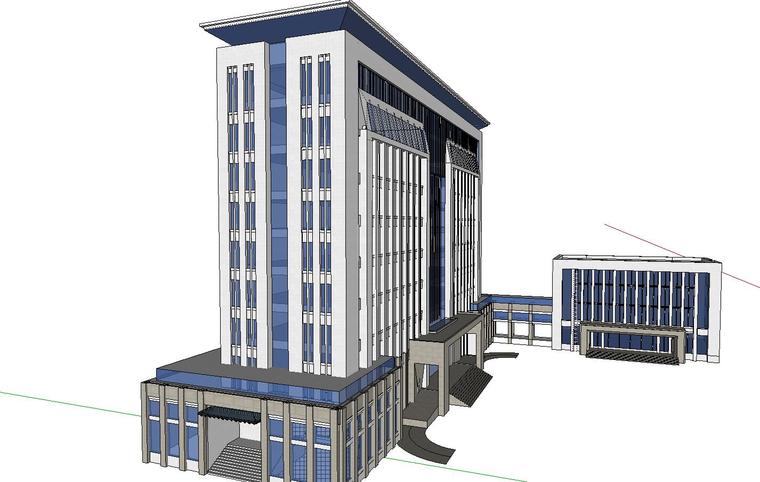 某政府新古典办公楼建筑模型设计