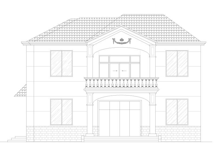 农村自建砖混别墅资料下载-农村自建房二层独栋别墅建筑设计施工图