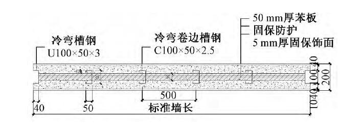 新型墙板应用装配式钢结构住宅体系研究-预制墙体详图