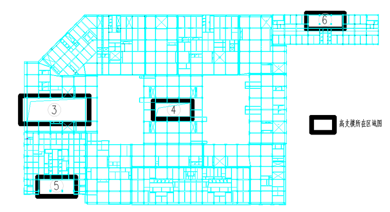[廊坊]商业综合体项目高支模施工方案-地上部分高支模所在区域