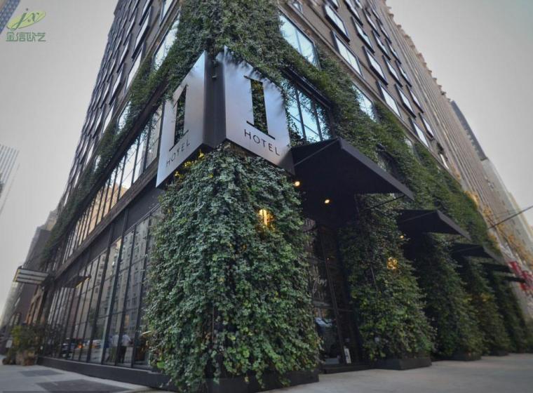 植物外形建筑资料下载-纽约Hotel Central Park酒店植物墙赏析