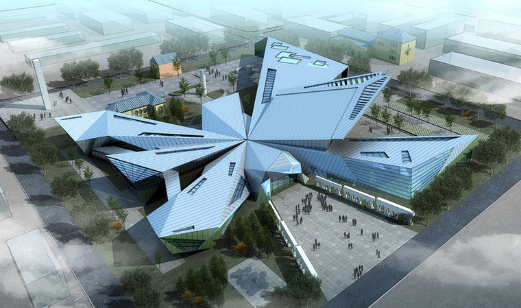 [分享]展览馆建筑外观设计案例效果图