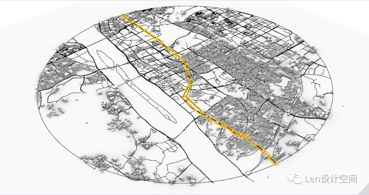 横穿长沙的带状城市