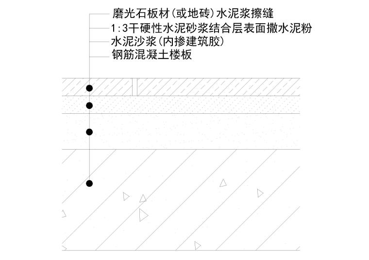 室内通用地面，材料拼接，转角节点详图-普通地面大理石铺设详图