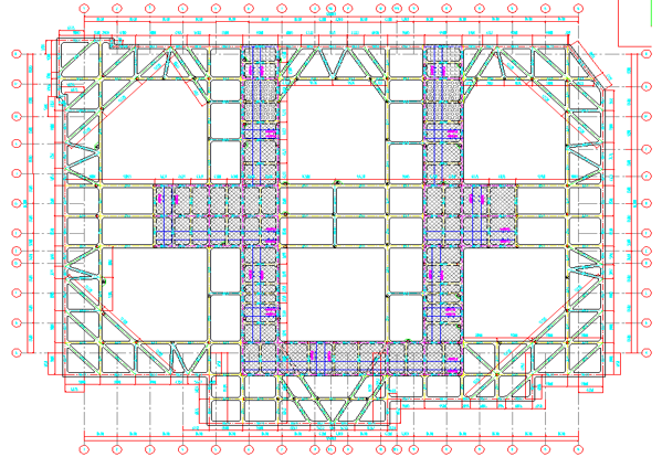 医院新建项目土方开挖施工方案（2018）-支撑布置平面图