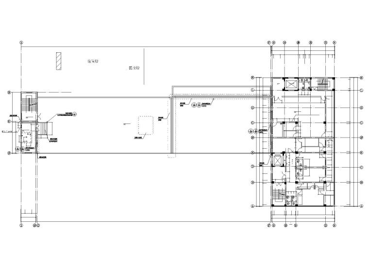 浦东新区传染病医院设计建筑施工图(含水电)-四层平面图