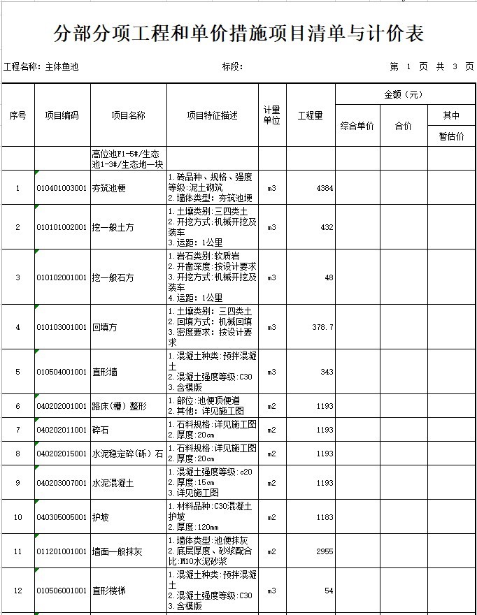 王功养殖生产区生态景资料下载-生态渔业养殖项目清单主体鱼池