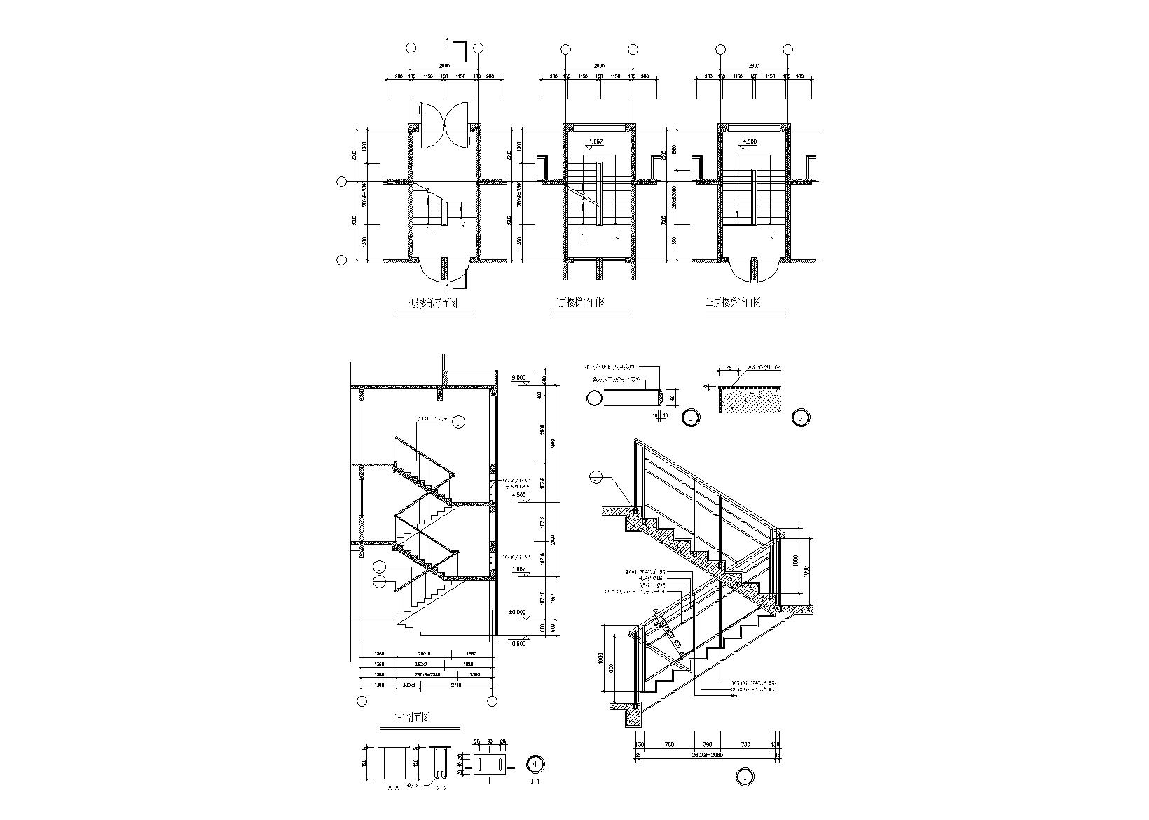 楼梯大样图纸CAD工程图纸下载 - 易图网