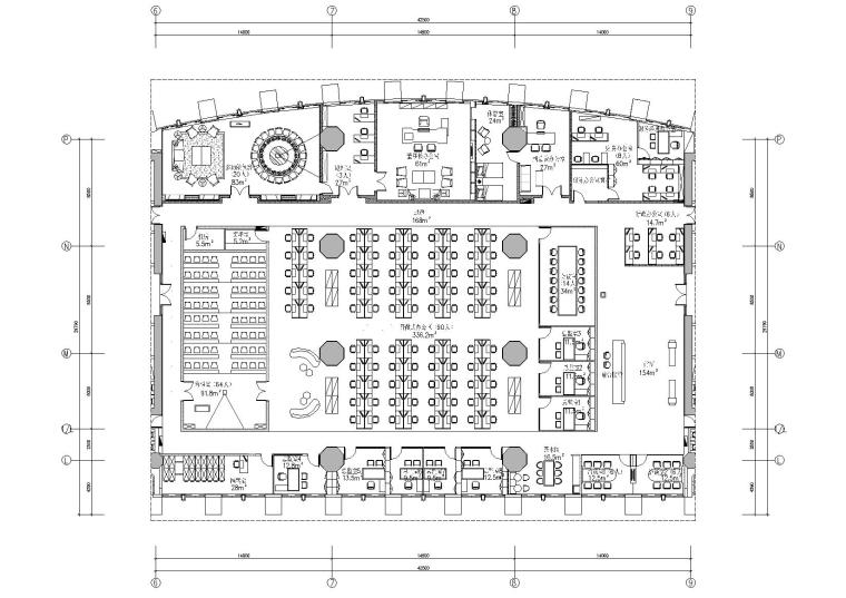 2层办公空间设计资料下载-[广东]融通华都办公室空间室内设计竣工图